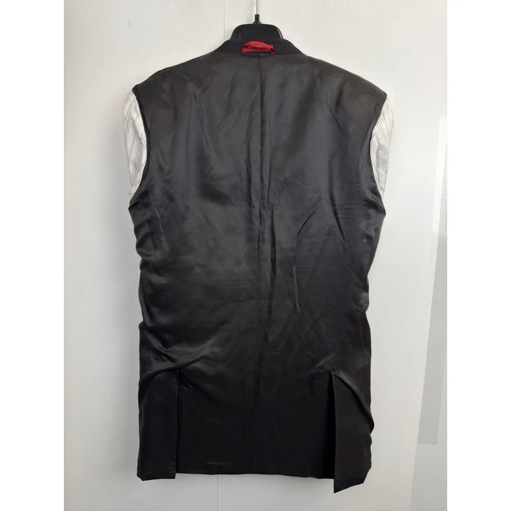 Alfani Blazer Mens 40L Slim Fit Wool Pinstripe Black‎ Suit Jacket Sport Coat